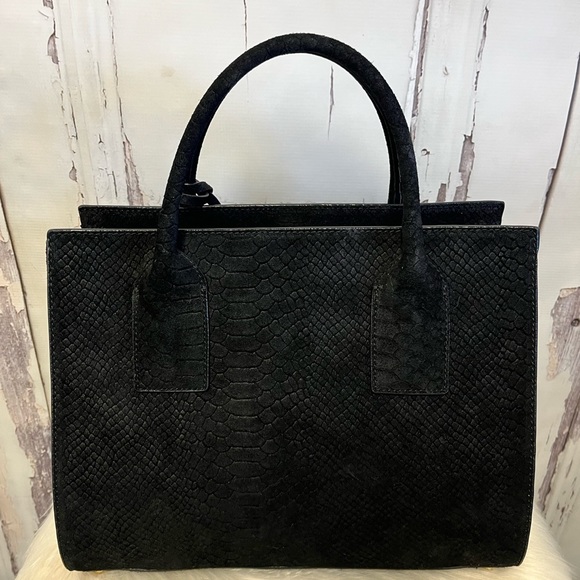 Kate Spade Elsie Street Exotic Merriweather Black Matte Satchel - Picture 2 of 11